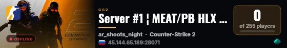 Server #1 ¦ MEAT/PB HLX ¦ [LIVE 15-17] live status badge