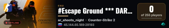 #Escape Ground *** DARK MOD *** live status badge
