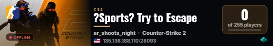 ?Sports? Try to Escape live status badge