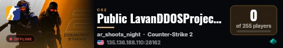 Public LavanDDOSProject 18+ live status badge