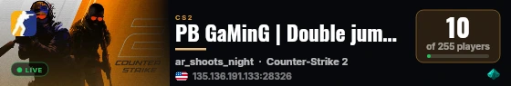PB GaMinG | Double jump + Speed live status badge