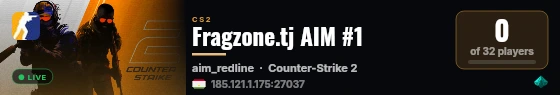 Fragzone.tj AIM #1 live status badge