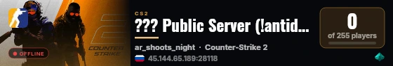 ??? Public Server (!antidote !class) live status badge