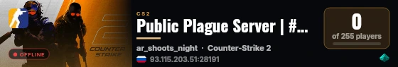 Public Plague Server | #2 | !skin !knife !agents | [EVENT 20:30] live status badge