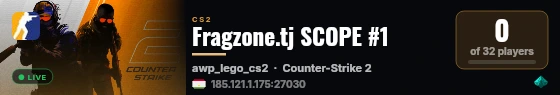 Fragzone.tj SCOPE #1 live status badge