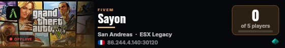 Sayon live status badge