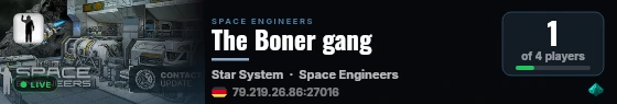 The Boner gang live status badge