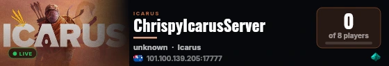 ChrispyIcarusServer live status badge