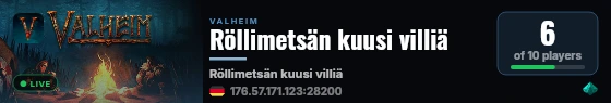 Röllimetsän kuusi villiä live status badge