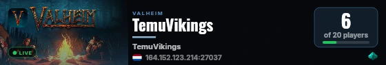 TemuVikings live status badge