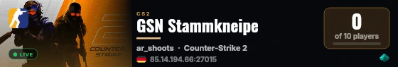 GSN Stammkneipe live status badge
