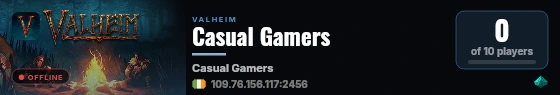 Casual Gamers live status badge