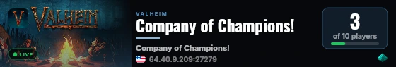 Company of Champions! live status badge