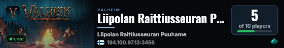 Liipolan Raittiusseuran Puuhametsä live status badge