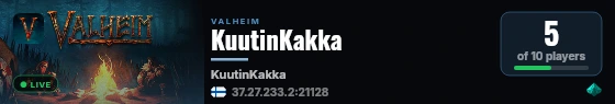 KuutinKakka live status badge