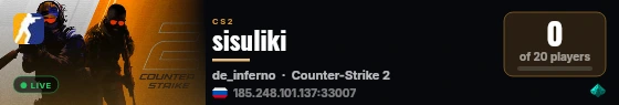 sisuliki live status badge