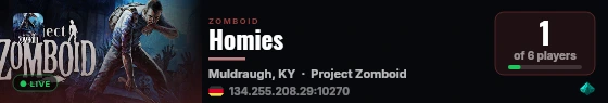 Homies live status badge