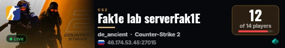 Fak1e lab serverFak1E live status badge
