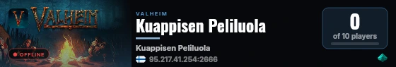 Kuappisen Peliluola live status badge