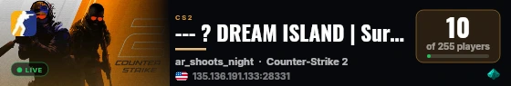 --- ? DREAM ISLAND | Survival ? [» DEM «] --- live status badge