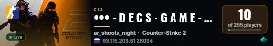 ••• - D E C S - G A M E - ••• live status badge