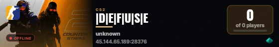 |D|E|F|U|S|E live status badge