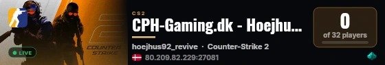 CPH-Gaming.dk - Hoejhus92 #Store live status badge