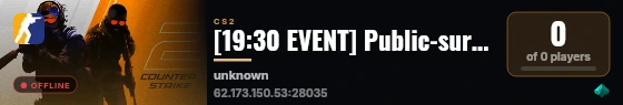 [19:30 EVENT] Public-survivaL | !menu live status badge