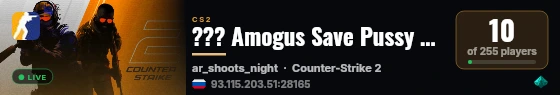 ??? Amogus Save Pussy Server ??? live status badge