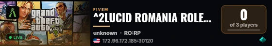 ^2LUCID ROMANIA ROLEPLAY live status badge