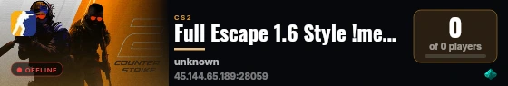 Full Escape 1.6 Style !menu !skin live status badge
