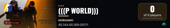 (((P WORLD))) live status badge