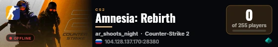 Amnesia: Rebirth live status badge