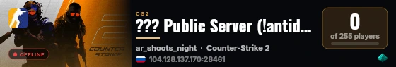 ??? Public Server (!antidote !class) live status badge