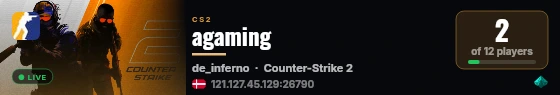 agaming live status badge
