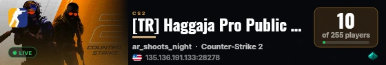 [TR] Haggaja Pro Public Rekabetci Eglence Sunucusu - prooyun.net live status badge