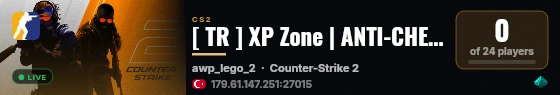 [ TR ] XP Zone | ANTI-CHEAT | discord.gg/xpzone live status badge