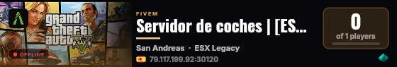 Servidor de coches | [ESX Legacy] live status badge