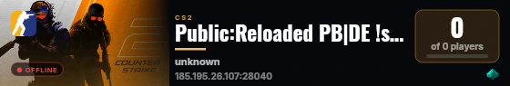 Public:Reloaded PB|DE !shop (Free Credits) live status badge