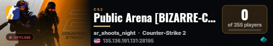 Public Arena [BIZARRE-CS] live status badge
