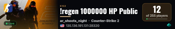 !regen 1000000 HP Public live status badge