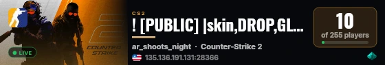 ! [PUBLIC] |skin,DROP,GLOVE| live status badge