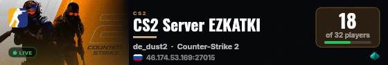 CS2 Server EZKATKI live status badge