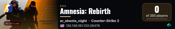 Amnesia: Rebirth live status badge