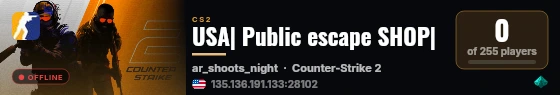 USA| Public escape SHOP| live status badge