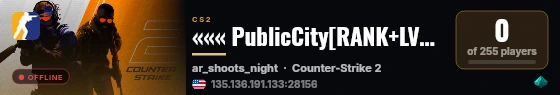 ««« PublicCity[RANK+LVL] :: !menu »»» live status badge