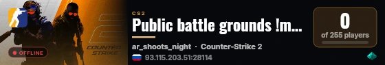 Public battle grounds !menu !zeus live status badge