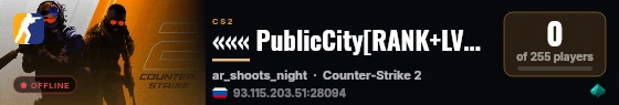 ««« PublicCity[RANK+LVL] :: !menu »»» live status badge