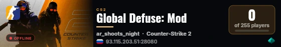 Global Defuse: Mod live status badge