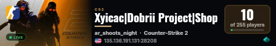 Xyicac|Dobrii Project|Shop live status badge